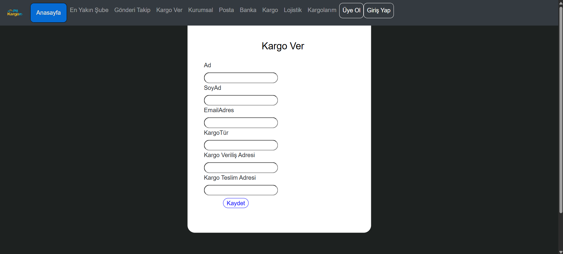 Kargo Takip Uygulaması